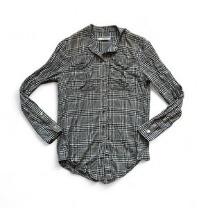 Derek Lam 10 Crosby Plaid‎ long sleeve button up flannel shirt